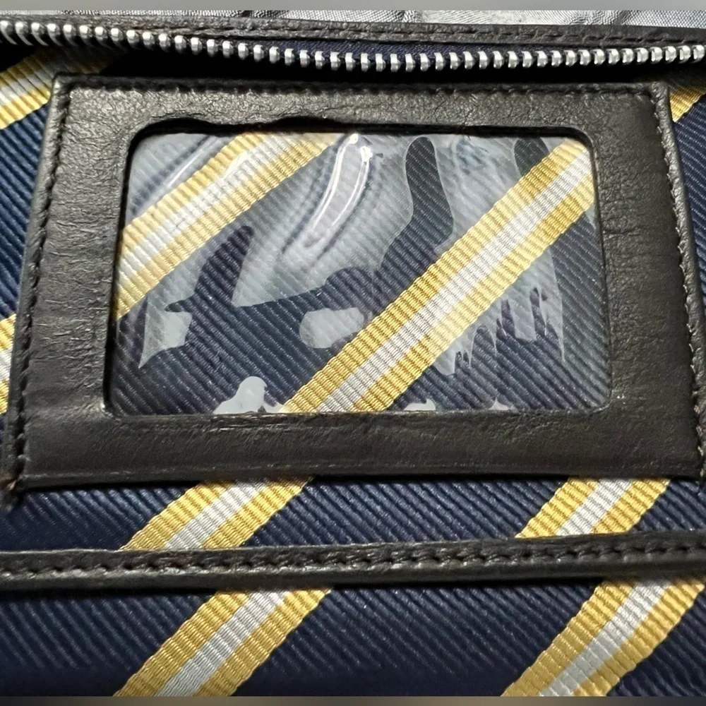 Women’s zip wallet. Silk tie design. Like new